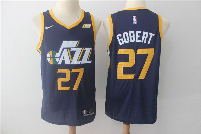 Men Utah Jazz #27 Gobert Blue Nike NBA Jerseys->->NBA Jersey